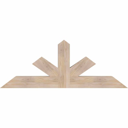 Ekena Millwork Saratoga Smooth Timber Gable Bracket, Douglas Fir, 60"W x 22"H x 5 1/2"D x 5 1/2"F, 9/12 Pitch GBW060X22X0606SAR00SDF